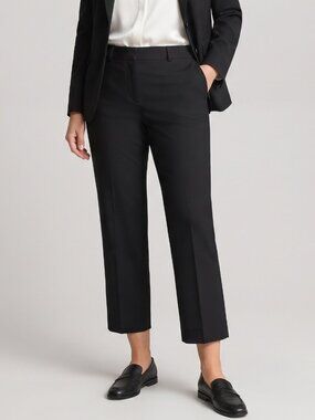 Cassis Black Stretch Cotton Corporate Core Pants Size 16